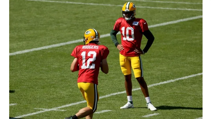 Aaron Rodgers and Jordan Love.