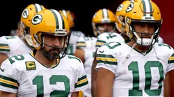 Aaron Rodgers (left) and Jordan Love.