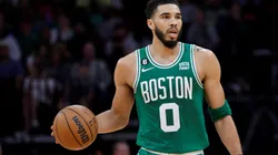 HOUSTON, TEXAS - MARCH 13: Jayson Tatum #0 of the Boston Celtics in action against the Houston Rockets at Toyota Center on March 13, 2023 in Houston, Texas. NOTE TO USER: User expressly acknowledges and agrees that, by downloading and or using this photograph, User is consenting to the terms and conditions of the Getty Images License Agreement. (Photo by Carmen Mandato/Getty Images)-Not Released (NR)