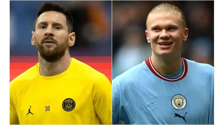 Lionel Messi and Erling Haaland