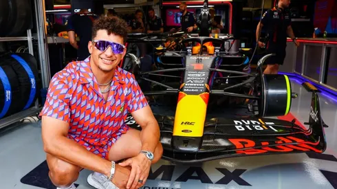 Patrick Mahomes, quarterback of the Kansas City Chiefs at the 2023 F1 Miami Grand Prix