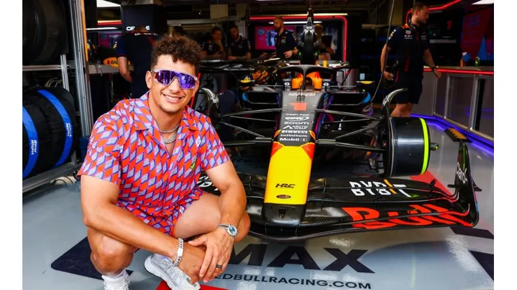 Patrick Mahomes, quarterback of the Kansas City Chiefs at the 2023 F1 Miami Grand Prix