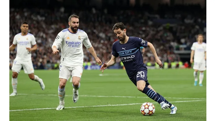 Bernardo Silva against Real Madrid in 2022.