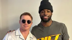 Canelo Alvarez and Najee Harris, running back of the Pittsburgh Steelers