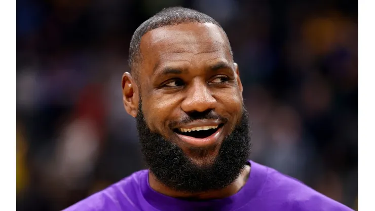 LeBron James with the Los Angeles Lakers during the 2022-2023 NBA season