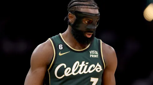 Boston star Jaylen Brown has been wearing a mask