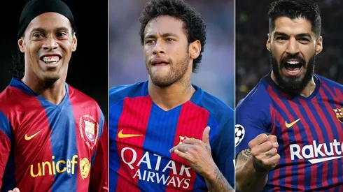 Ronaldinho, Neymar, and Luis Suarez