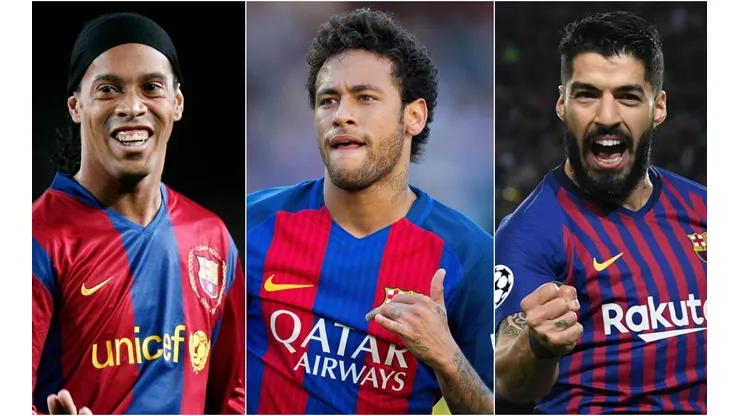 Ronaldinho, Neymar, and Luis Suarez