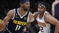 Bruce Brown of the Denver Nuggets and Ish Wainright of the Phoenix Suns