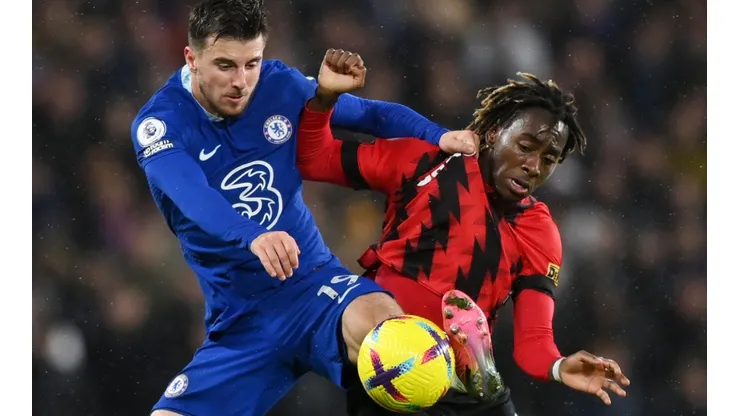 Mason Mount of Chelsea and Jordan Zemura of Bournemouth