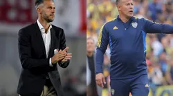 Martín Demichelis of River and Jorge Almirón of Boca