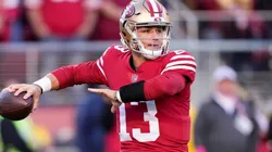 Brock Purdy quarterback of the San Francisco 49ers during the NFL playoffs