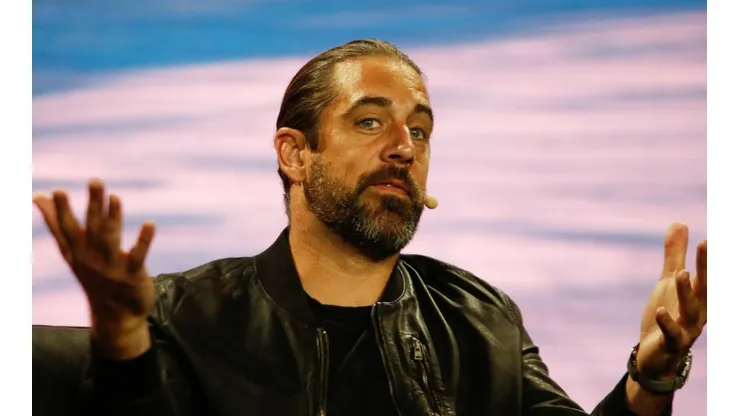 Aaron Rodgers quarterback of the New York Jets ahead of the 2023 season in the NFL