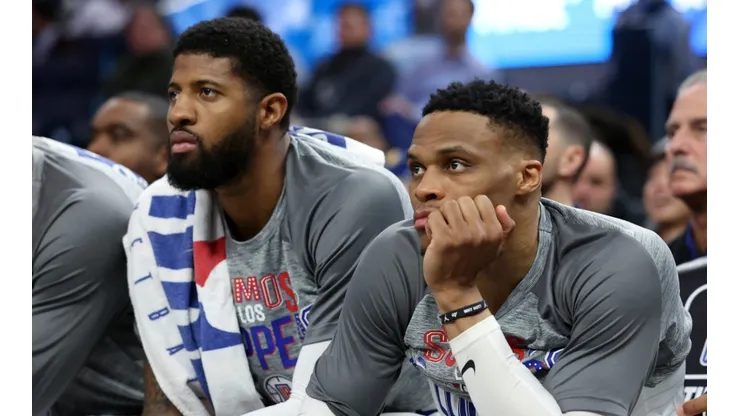 Paul George (left) and Russell Westbrook.