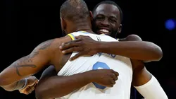 Draymond Green hugging LeBron James