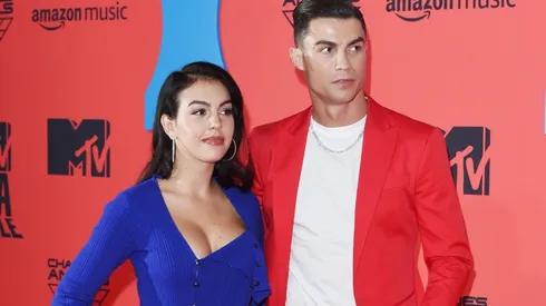 Georgina Rodriguez (left) and Cristiano Ronaldo.