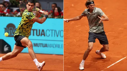 Carlos Alcaraz (left) and Alexander Zverev