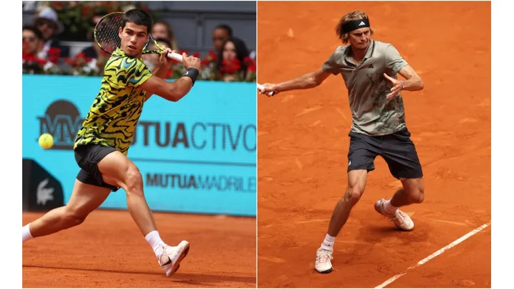 Carlos Alcaraz (left) and Alexander Zverev