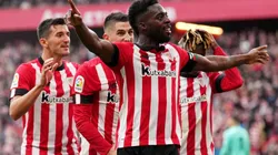 Inaki Williams of Athletic Club celebrates after scoring