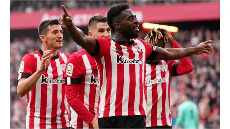 Inaki Williams of Athletic Club celebrates after scoring