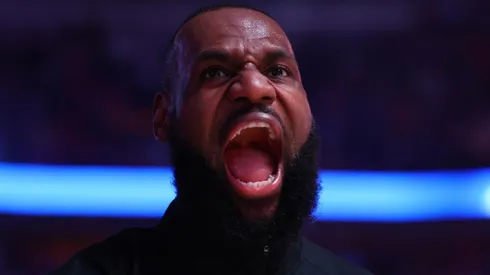 LeBron James with the Los Angeles Lakers during the 2022-2023 NBA season