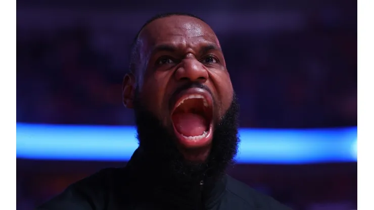 LeBron James with the Los Angeles Lakers during the 2022-2023 NBA season