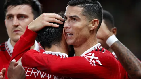 Cristiano Ronaldo and teammates during his time at Manchester United