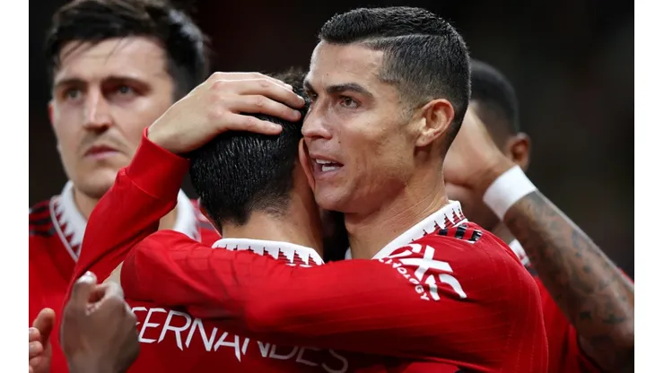 Cristiano Ronaldo and teammates during his time at Manchester United