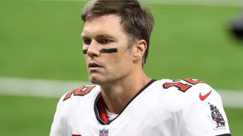 Tom Brady as quarterback of the Tampa Bay Buccaneers during a game against the New Orleans Saints