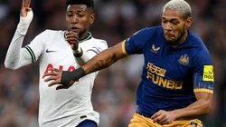 Emerson of Tottenham and Joelinton of Newcastle