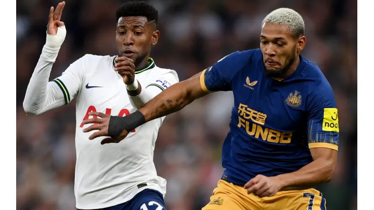Emerson of Tottenham and Joelinton of Newcastle