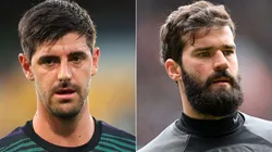 Thibaut Courtois and Alisson Becker