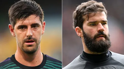 Thibaut Courtois and Alisson Becker