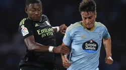 David Alaba of Real Madrid and Franco Cervi of Celta Vigo