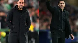 Xavi Hernandez and Diego Simeone
