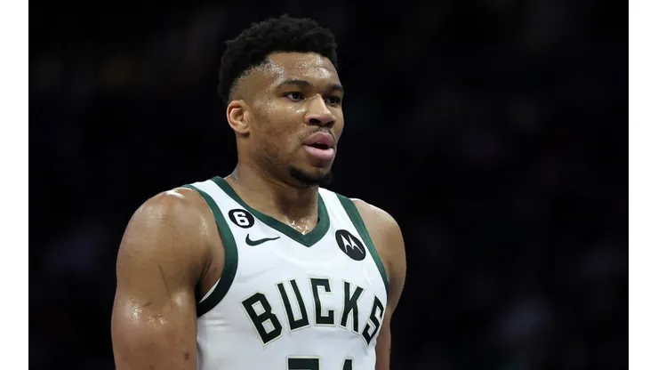 Giannis Antetokounmpo with the Milwaukee Bucks