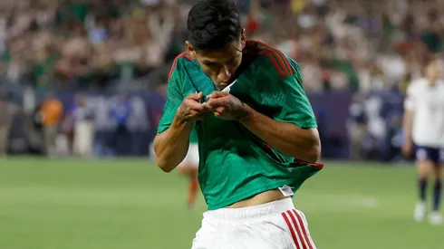 Uriel Antuna after scoring the 1-0 for Mexico against the USMNT (2023 International Friendly)