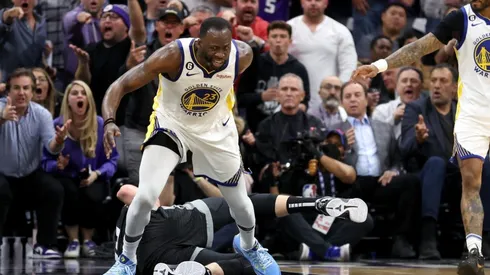 Draymond Green after stepping on the chest of Domantas Sabonis.