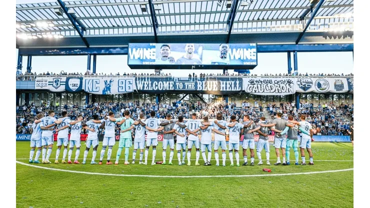 Sporting KC looking on at their fans