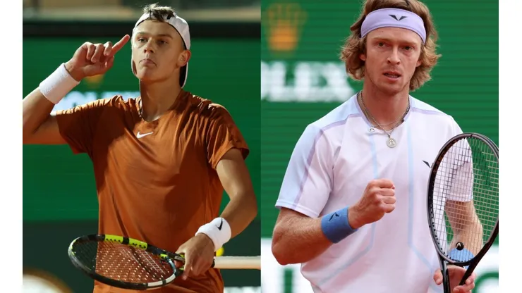 Holger Rune and Andrey Rublev