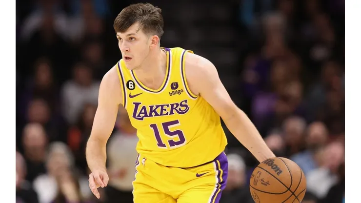 Austin Reaves with the Los Angeles Lakers