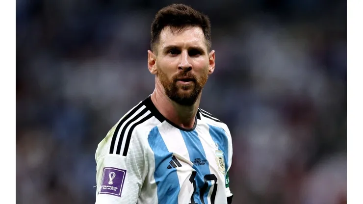 Lionel Messi with Argentina at the Qatar 2022 World Cup