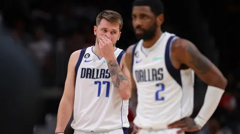 Luka Doncic and Kyrie Irving
