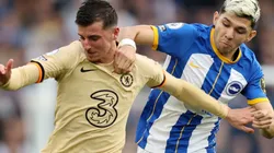 Mason Mount of Chelsea and Julio Enciso of Brighton