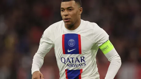 Kylian Mbappe in the game vs Bayern