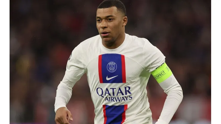 Kylian Mbappe in the game vs Bayern