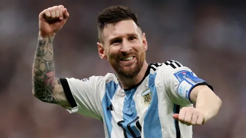 Lionel Messi with Argentina at the Qatar 2022 World Cup