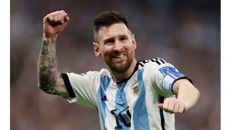 Lionel Messi with Argentina at the Qatar 2022 World Cup