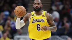 LeBron James with the Lakers during the 2023 NBA season