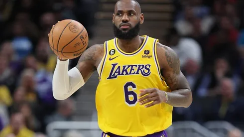 LeBron James with the Lakers during the 2023 NBA season